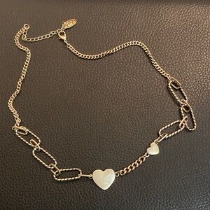 Elegant Gold Heart Chain Necklace